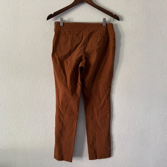 Ankle Pants Size 4 Rust Burnt Orange Slim Fit Pull On Workwear A New Day Casual - Picture 13 of 15